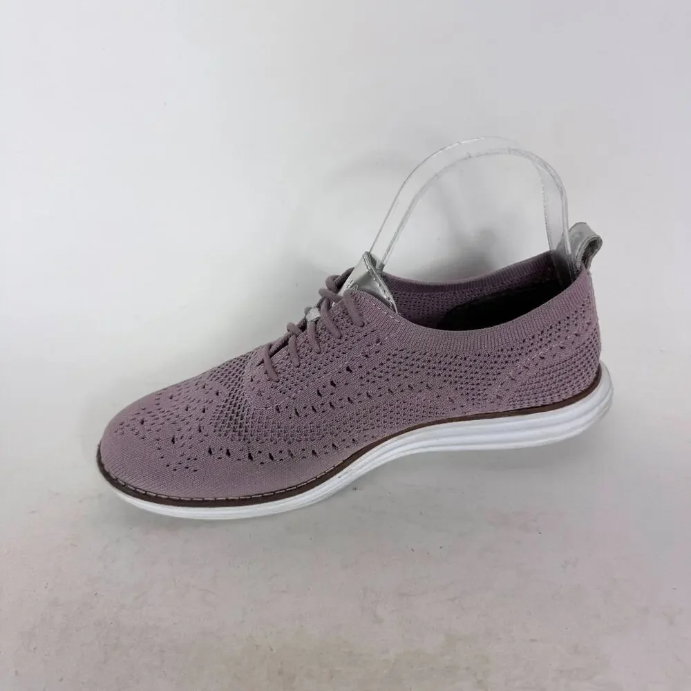 Cole Haan OriginalGrand Wingtip Oxfords Women's 7 Purple Stitchlite Comfort - Picture 6 of 10